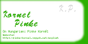 kornel pinke business card