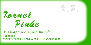 kornel pinke business card